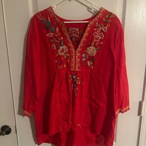 Johnny Was Lissa Weekend Boho Oversized Top